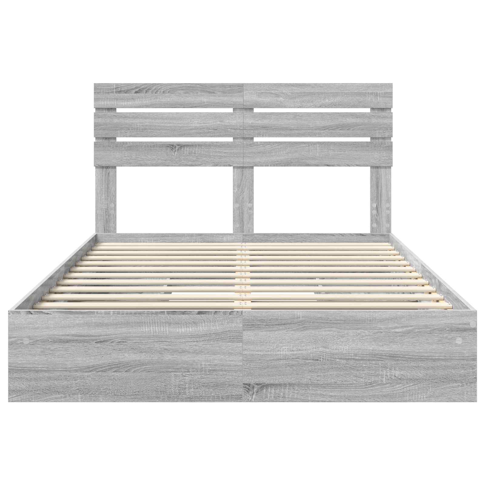 Bedframe met lade Grijs Sonoma 150 x 200 cm Bewerkt hout