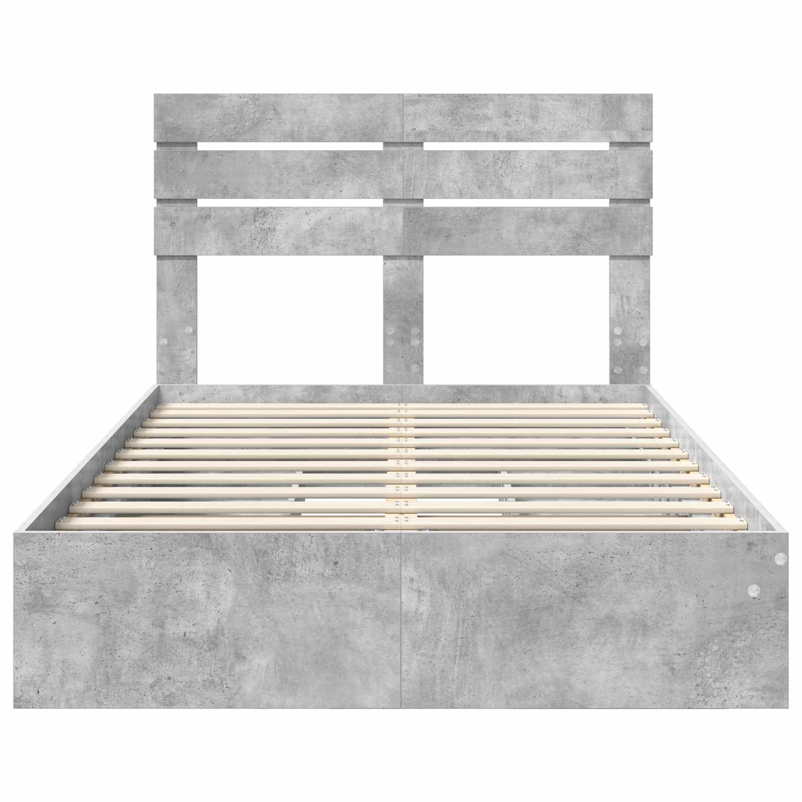 Bedframe met lade Beton Grijs 135 x 190 cm Bewerkt hout