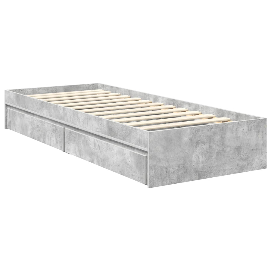 Opslag bed met lade Sonoma Eiken 120 x 200 cm Bewerkt hout