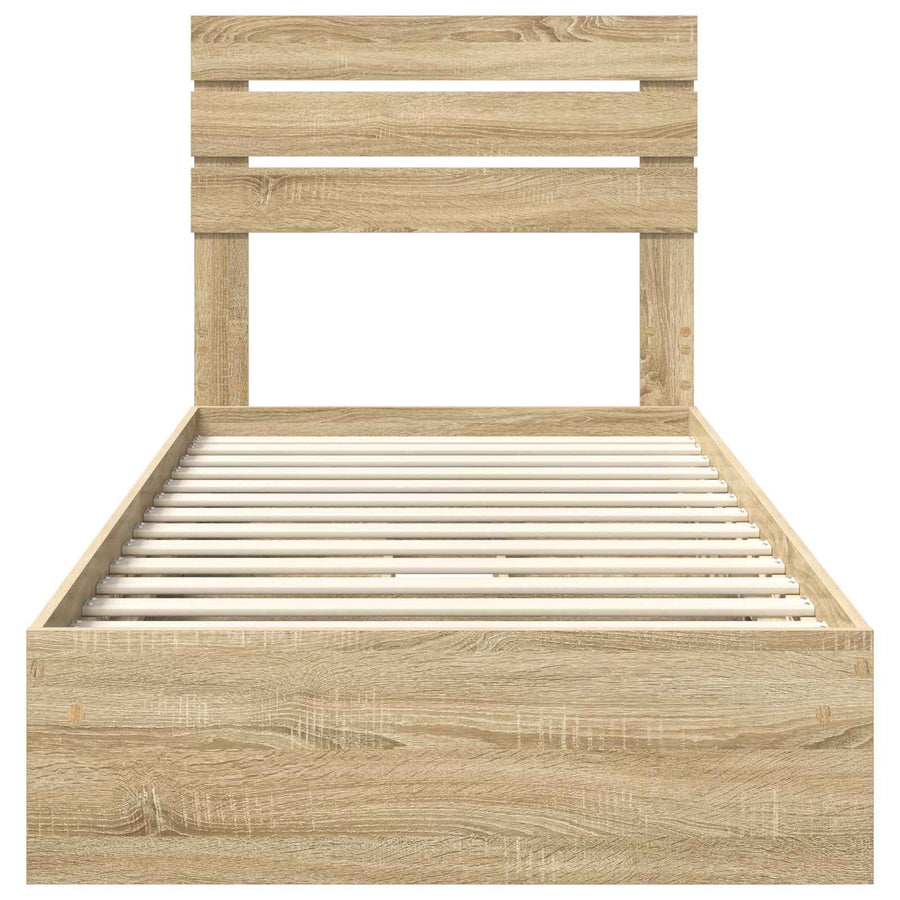Bedframe met lade Sonoma Eiken 100 x 200 cm Bewerkt hout