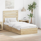 Opbergbed 90x200 cm Sonoma eiken bewerkt hout