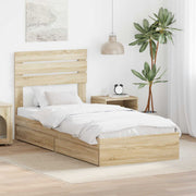Opbergbed 90x200 cm Sonoma eiken bewerkt hout