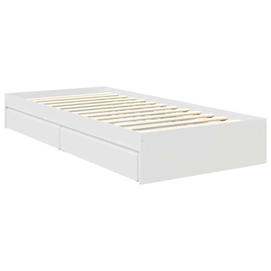 Bedframe met lade Grijs Sonoma 90 x 200 cm Bewerkt hout