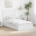 Opslag bed met hoofdeinde met lade Wit 75 x 190 cm Bewerkt hout