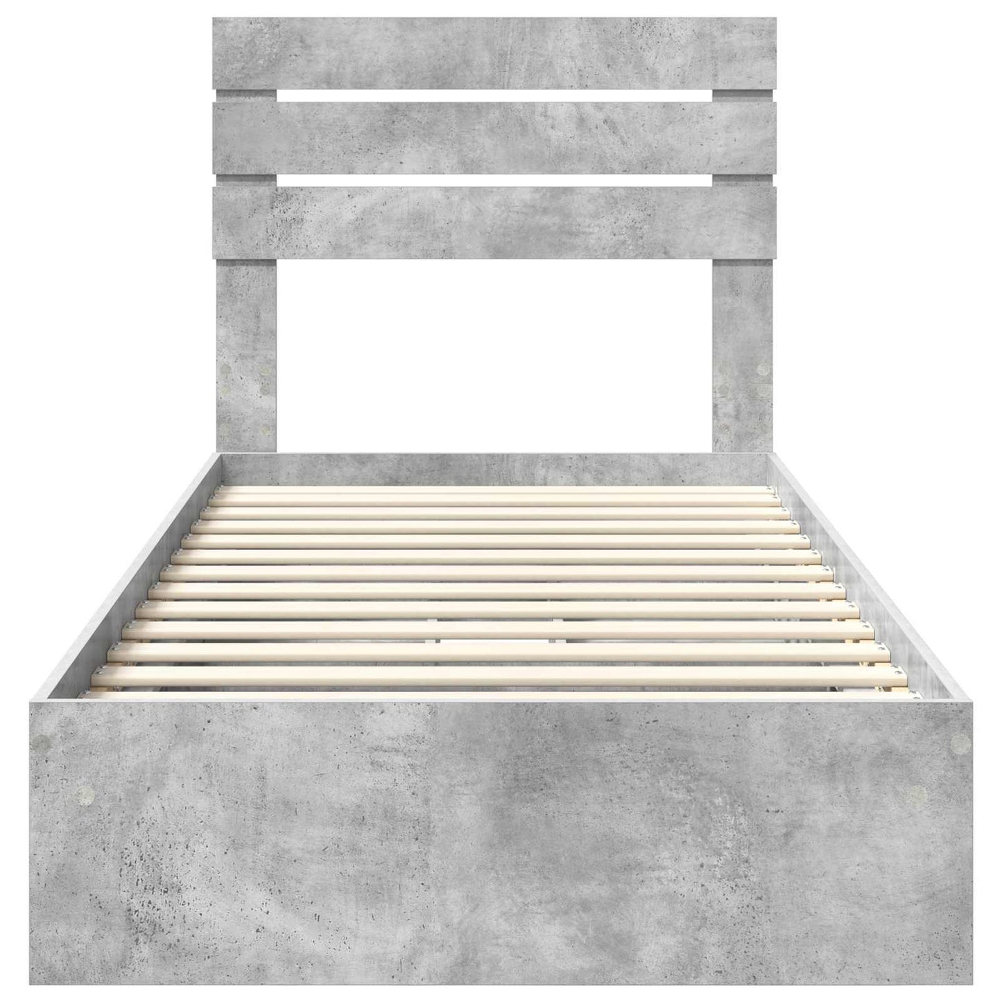 Bedframe met lade Beton Grijs 75 x 190 cm Bewerkt hout