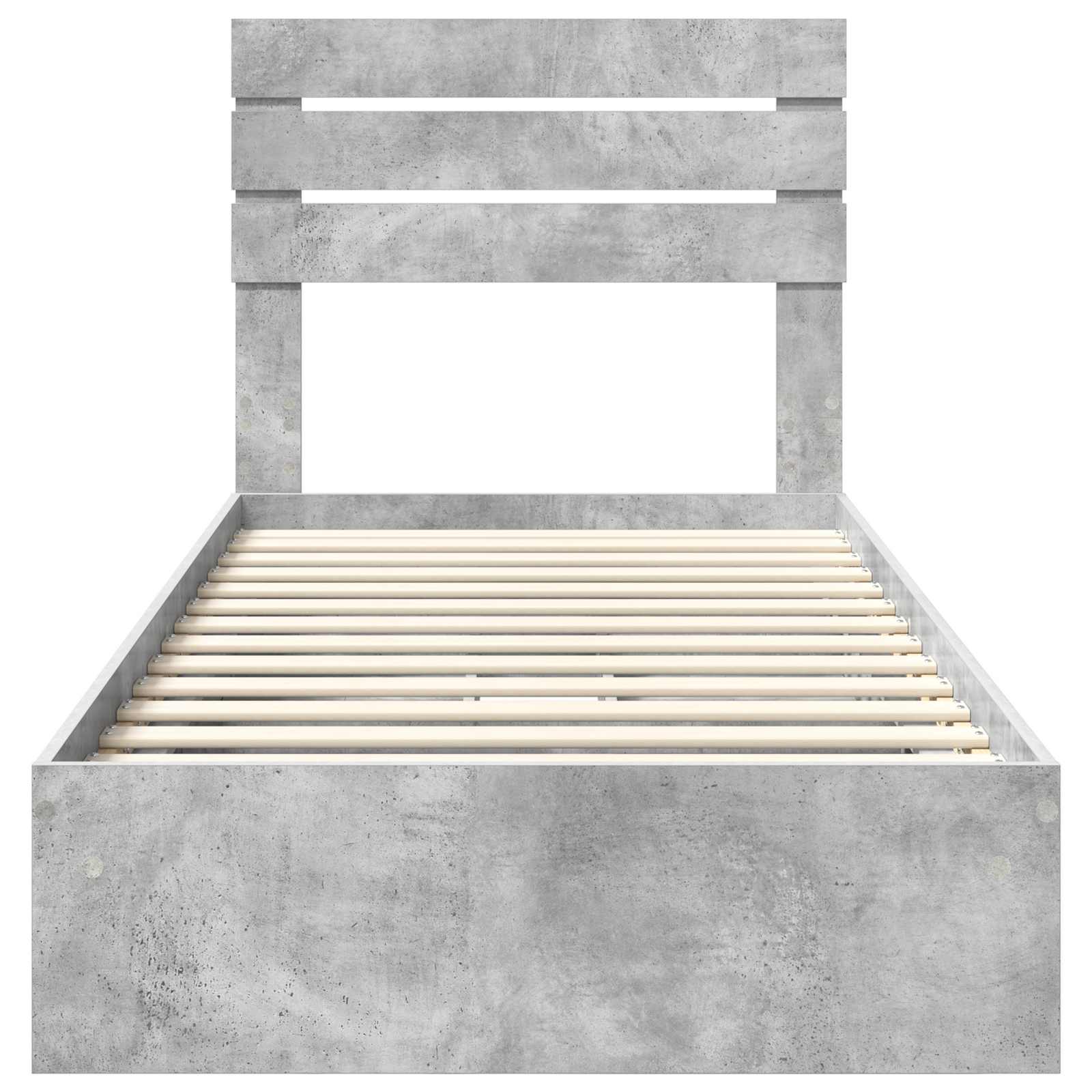 Bedframe met lade Beton Grijs 75 x 190 cm Bewerkt hout