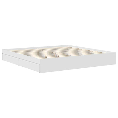 Bedframe met lade Grijs Sonoma 75 x 190 cm Bewerkt hout
