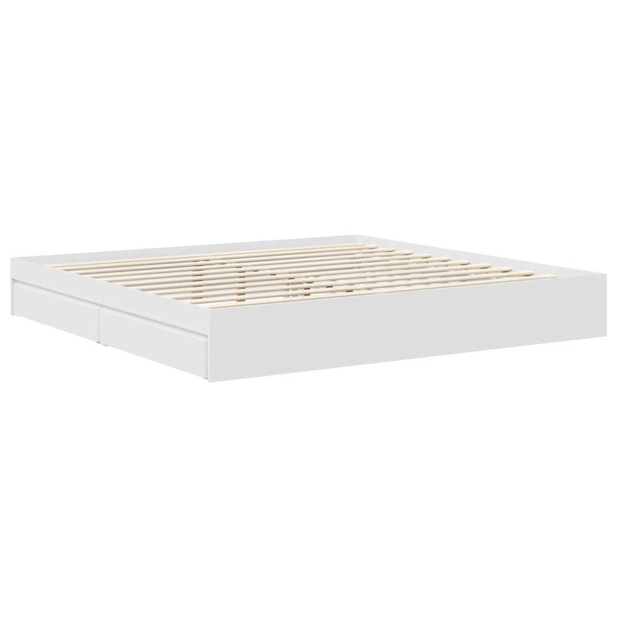 Bedframe met lade Grijs Sonoma 75 x 190 cm Bewerkt hout