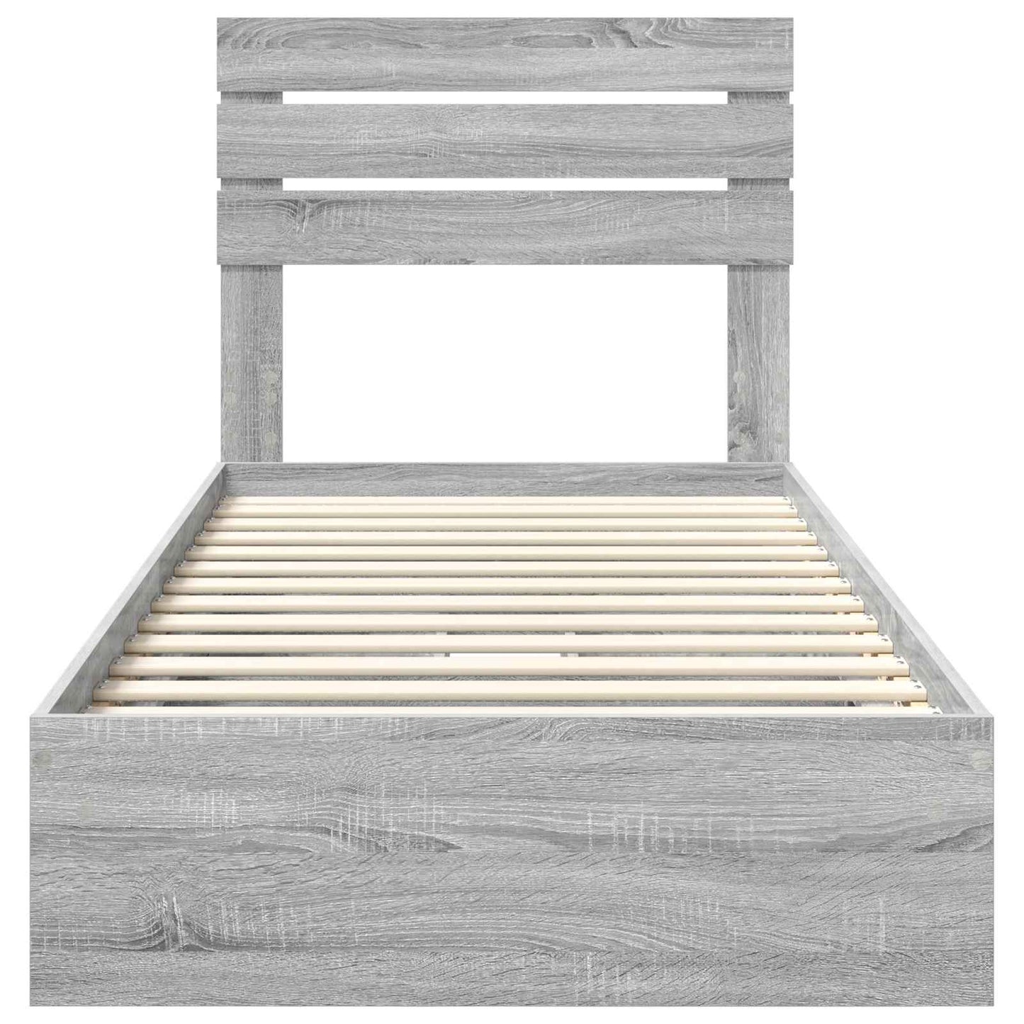 Bedframe met lade Grijs Sonoma 75 x 190 cm Bewerkt hout