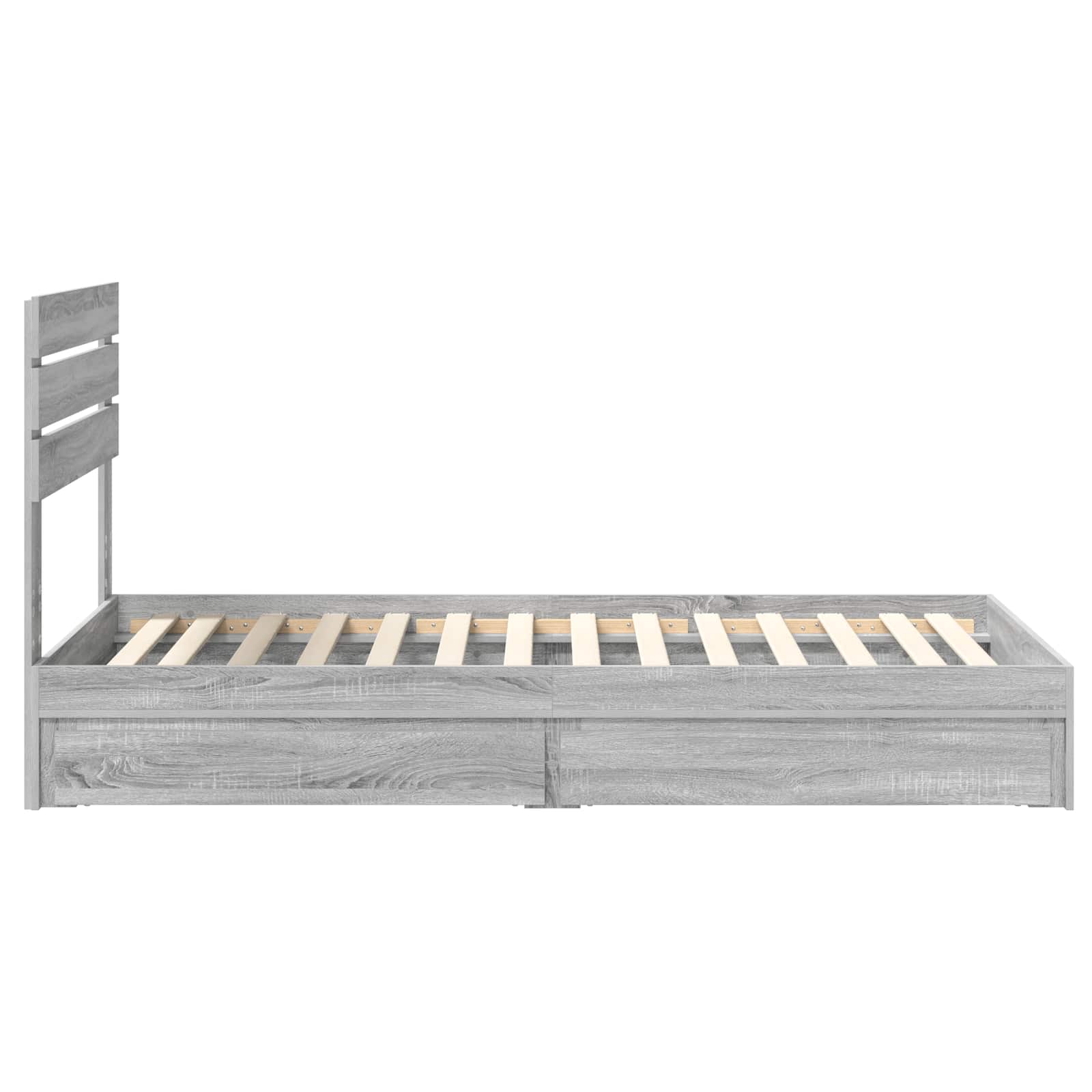 Bedframe met lade Grijs Sonoma 75 x 190 cm Bewerkt hout