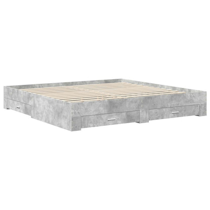 Bedframe met lade met hoofdeinde met opslag Bewerkt hout