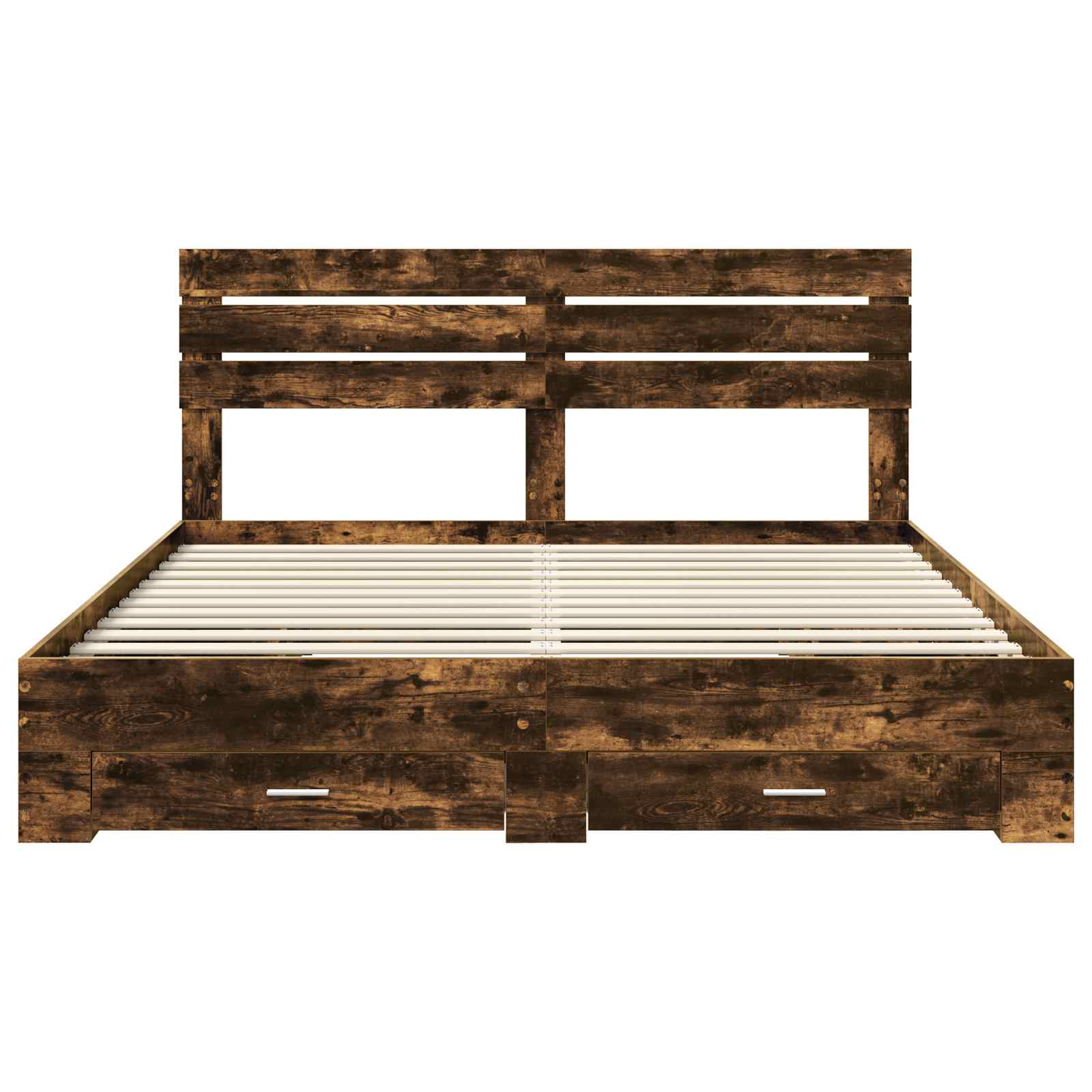 Bedframe met lade met hoofdeinde met opslag Bewerkt hout