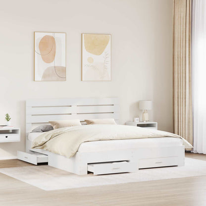 Bedframe met lade met hoofdeinde met opslag Bewerkt hout