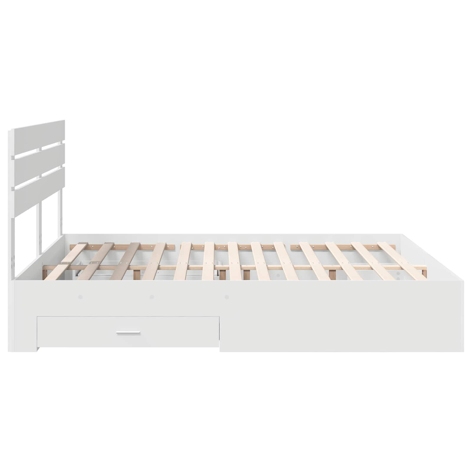 Bedframe met lade met hoofdeinde met opslag Bewerkt hout