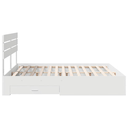Bedframe met lade met hoofdeinde met opslag Bewerkt hout