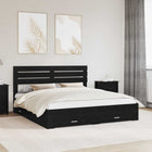 Bedframe met lade hoofdeinde bewerkt hout