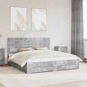 Bedframe met lade bewerkt hout