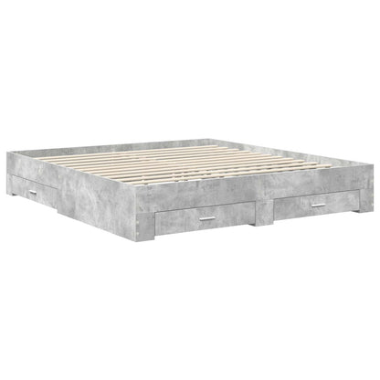 Bedframe met lade met hoofdeinde met opslag Bewerkt hout
