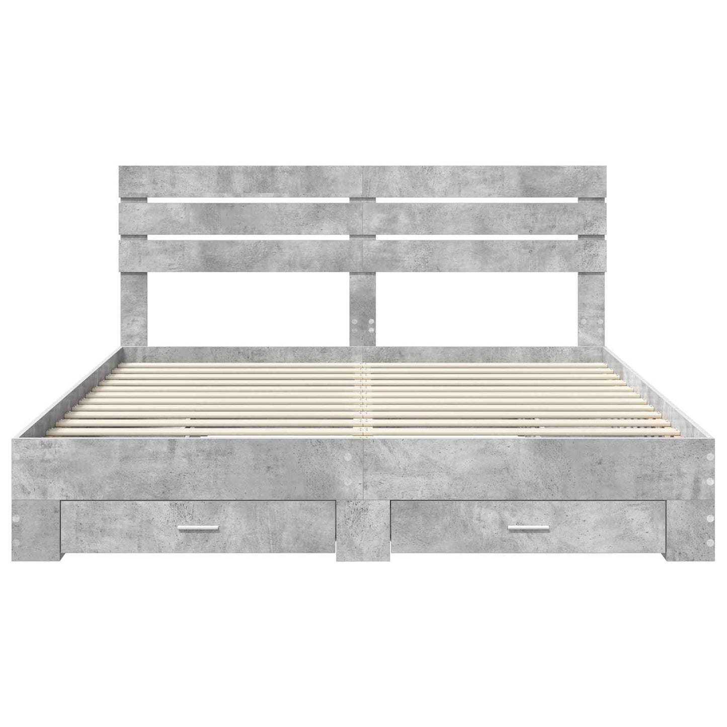 Bedframe met lade met hoofdeinde met opslag Bewerkt hout