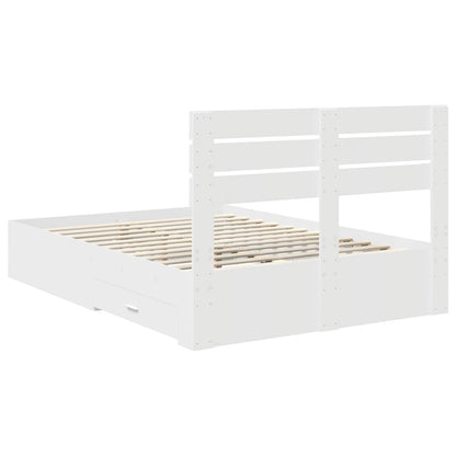 Bedframe met lade met hoofdeinde met opslag Bewerkt hout