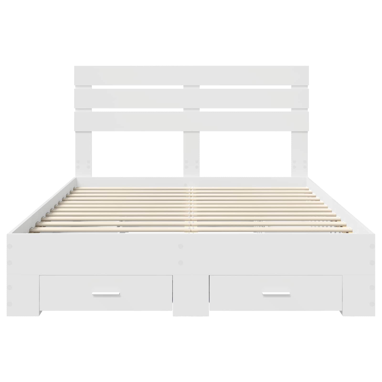 Bedframe met lade met hoofdeinde met opslag Bewerkt hout