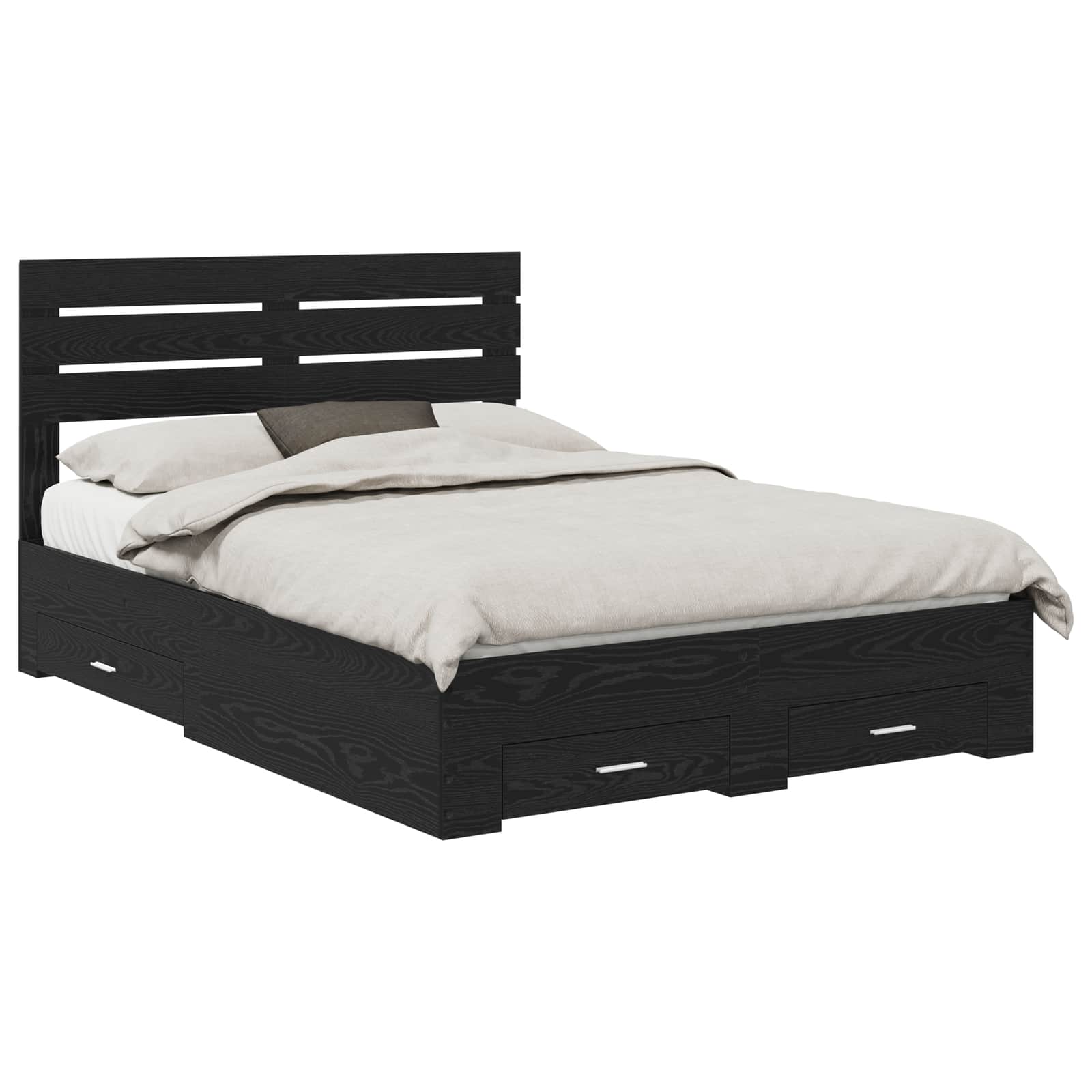 Bedframe met lade met hoofdeinde met opslag Bewerkt hout