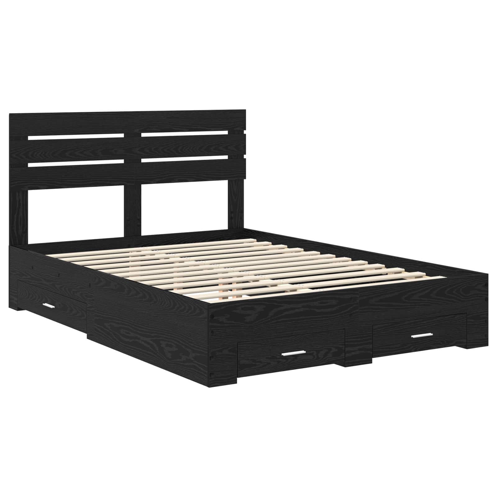 Bedframe met lade met hoofdeinde met opslag Bewerkt hout