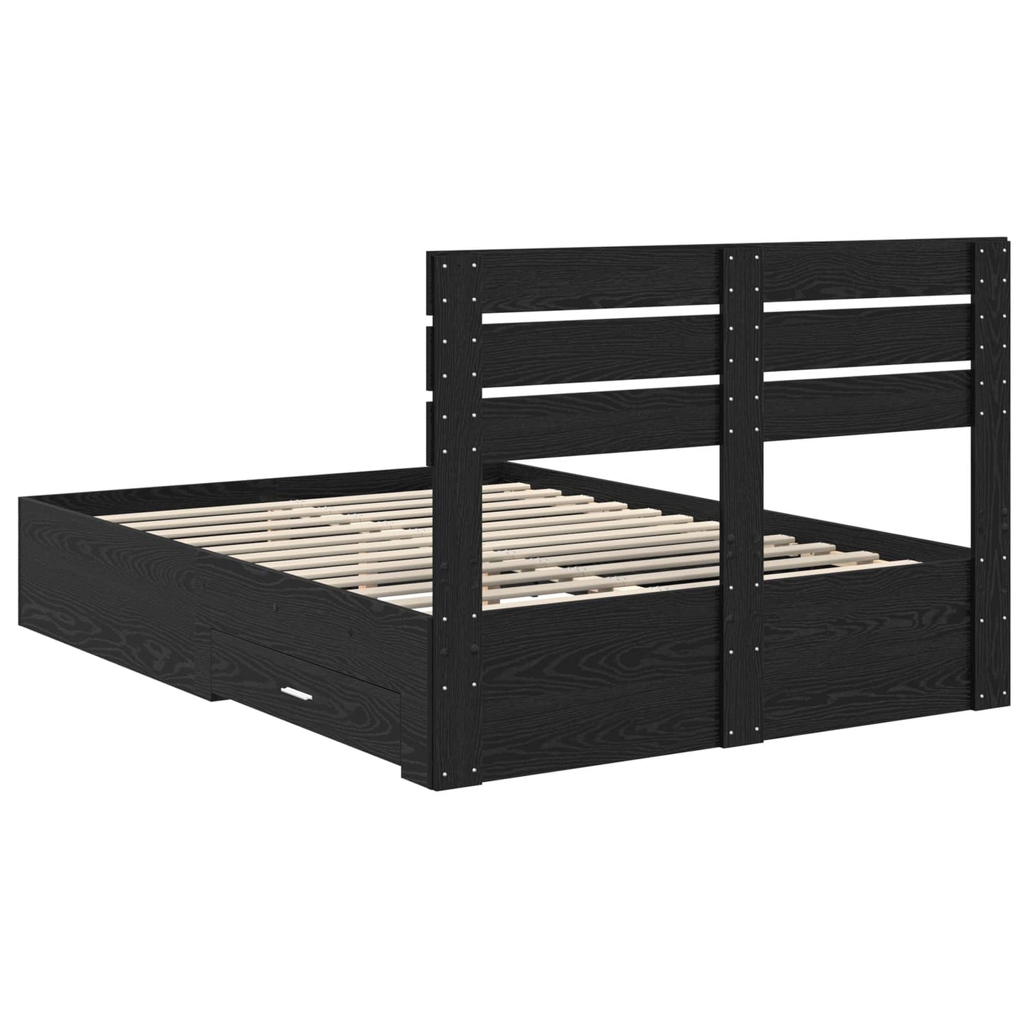 Bedframe met lade met hoofdeinde met opslag Bewerkt hout