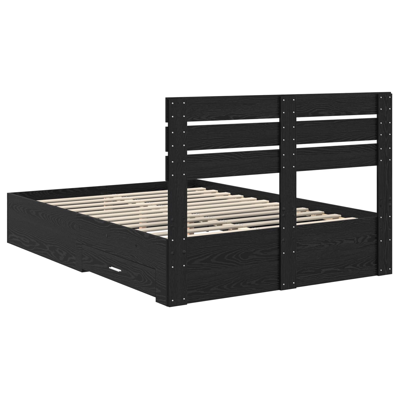 Bedframe met lade met hoofdeinde met opslag Bewerkt hout