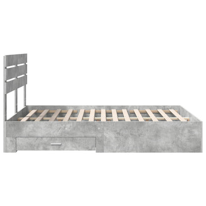 Bedframe met lade met hoofdeinde met opslag Bewerkt hout