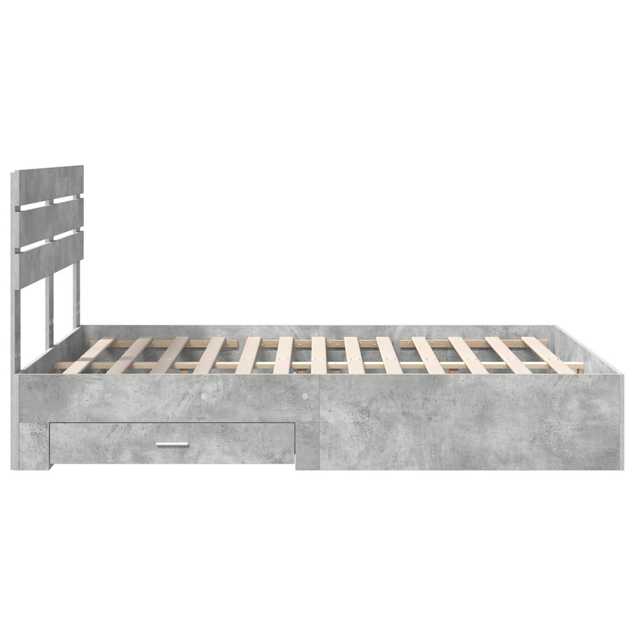 Bedframe met lade met hoofdeinde met opslag Bewerkt hout