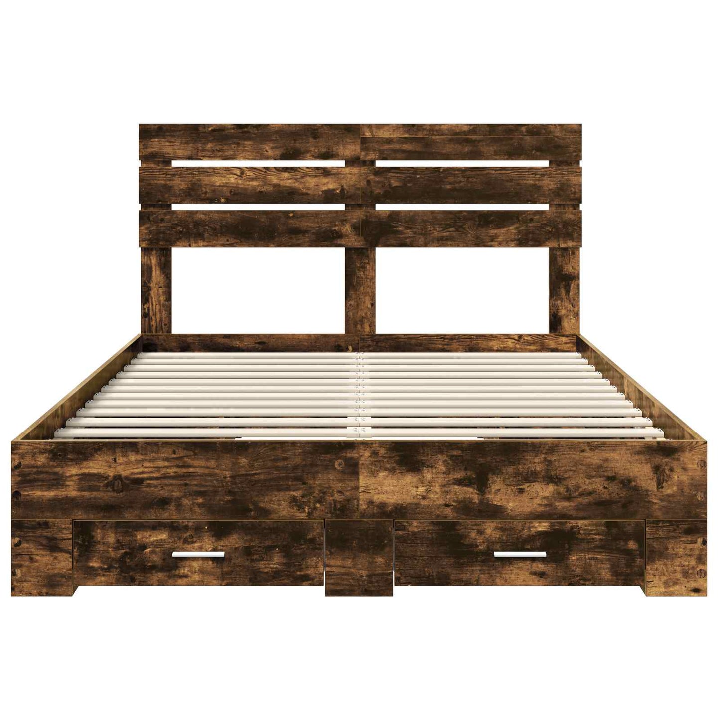 Bedframe met lade met hoofdeinde met opslag Bewerkt hout