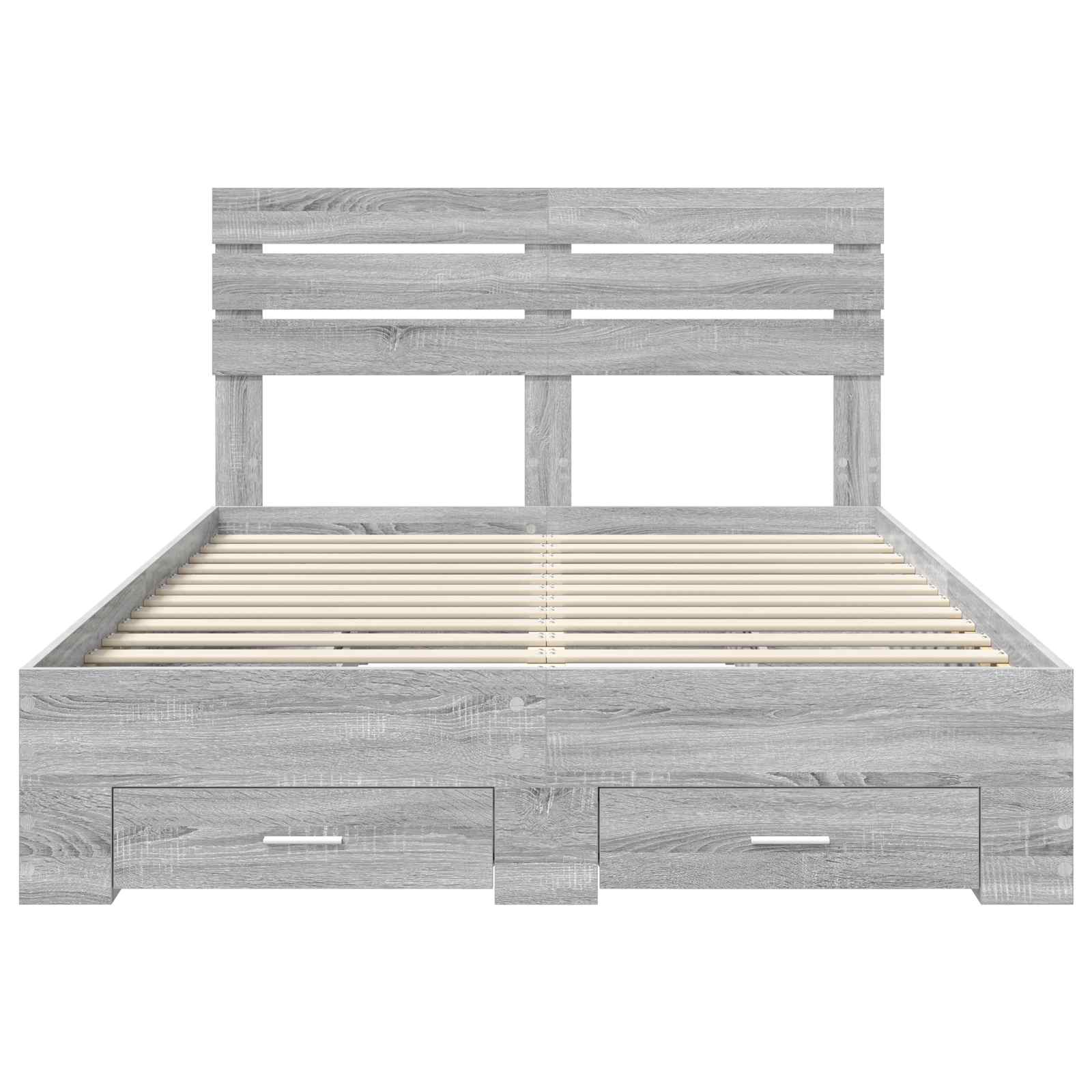Bedframe met lade met hoofdeinde met opslag Bewerkt hout