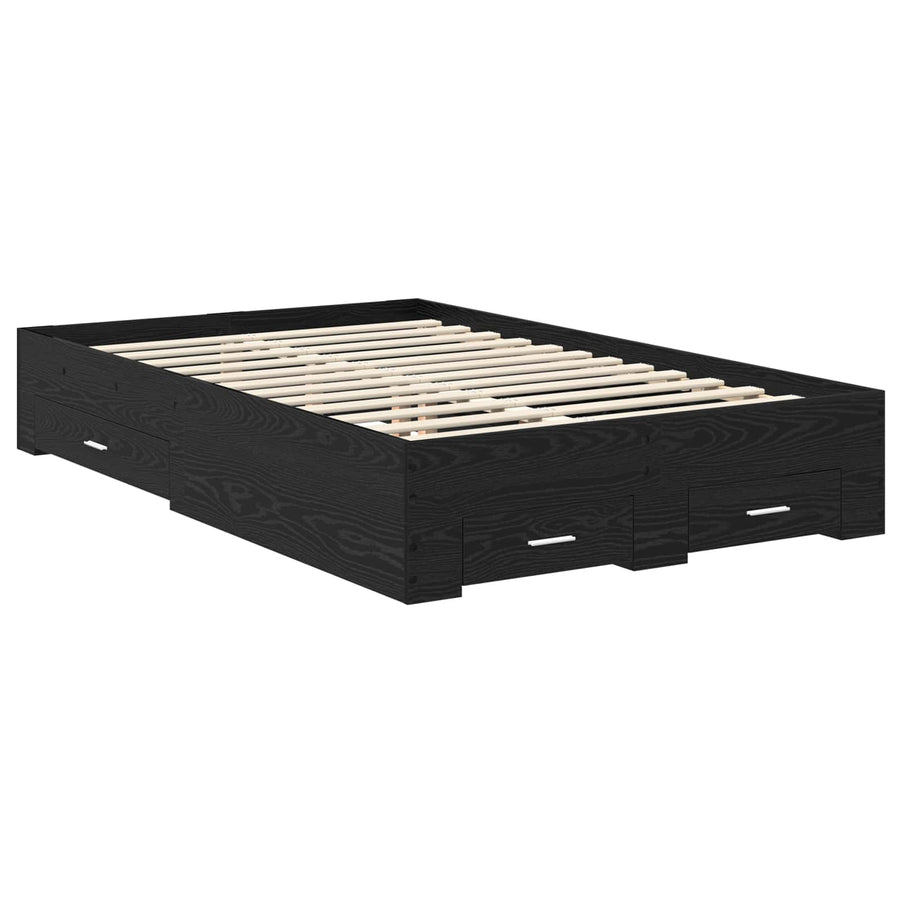 Bedframe met lade met hoofdeinde met opslag Bewerkt hout