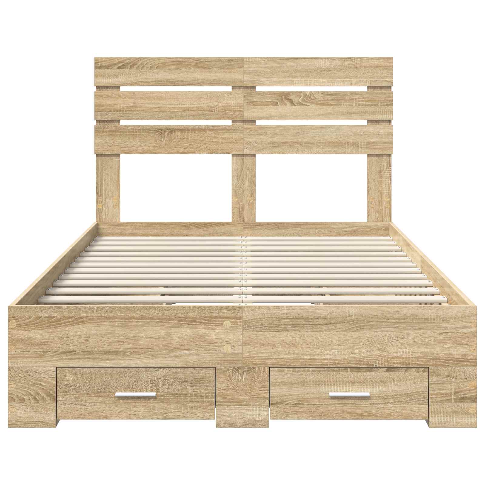 Bedframe met lade met hoofdeinde met opslag Bewerkt hout