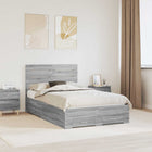 Bed frame with drawer with headboard with storage Engineered wood