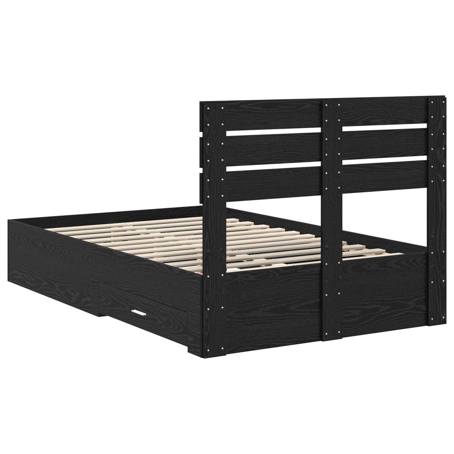 Bedframe met lade met hoofdeinde met opslag Bewerkt hout