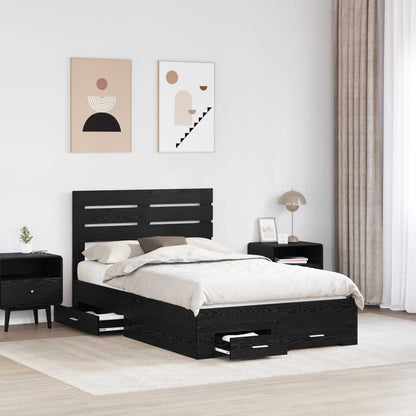 Bedframe met lade met hoofdeinde met opslag Bewerkt hout