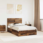 Opbergbedframe met lade hoofdeinde bewerkt hout
