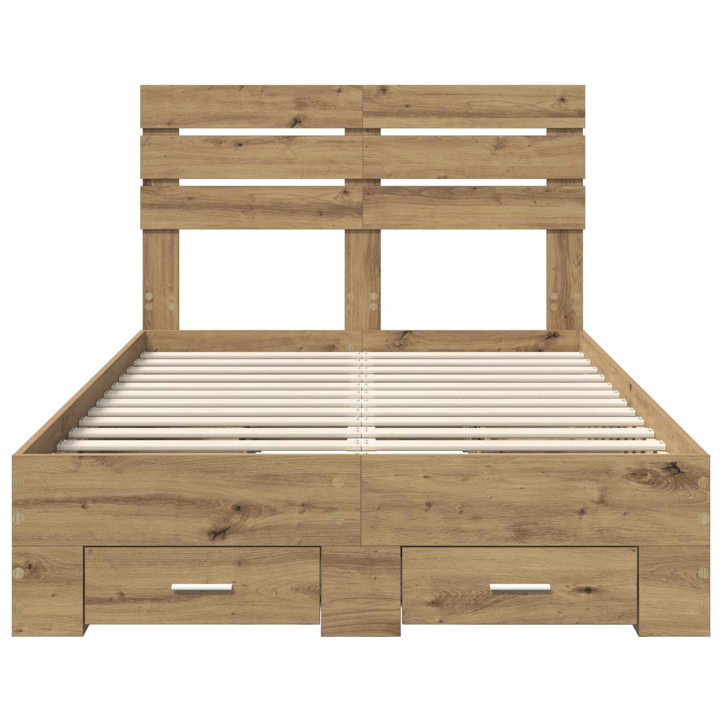 Bedframe met lade met hoofdeinde met opslag Bewerkt hout