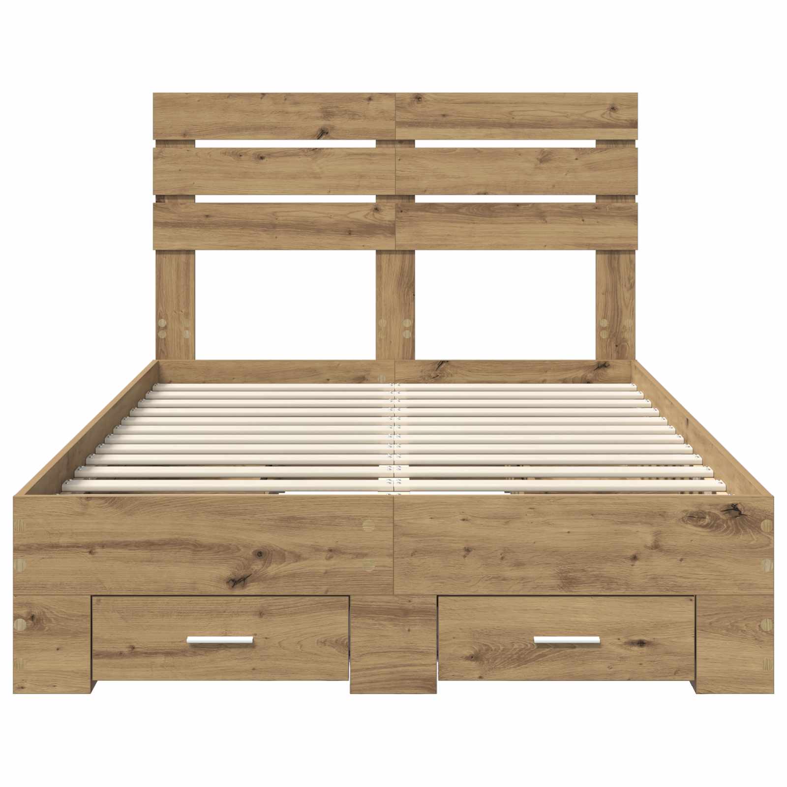 Bedframe met lade met hoofdeinde met opslag Bewerkt hout