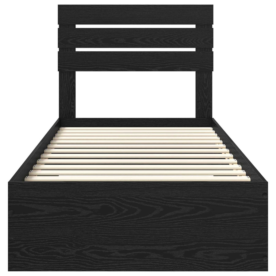 Bedframe met lade met hoofdeinde met opslag Bewerkt hout
