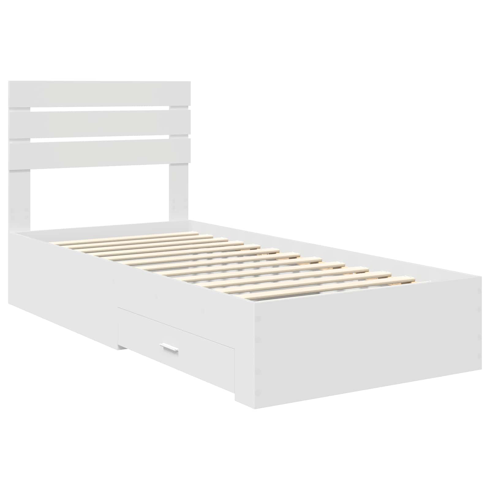 Bedframe met lade met hoofdeinde met opslag Bewerkt hout