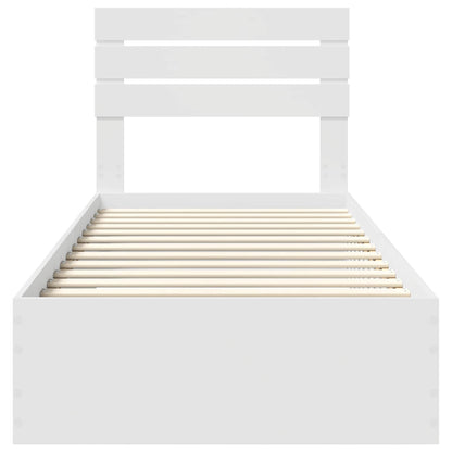 Bedframe met lade met hoofdeinde met opslag Bewerkt hout