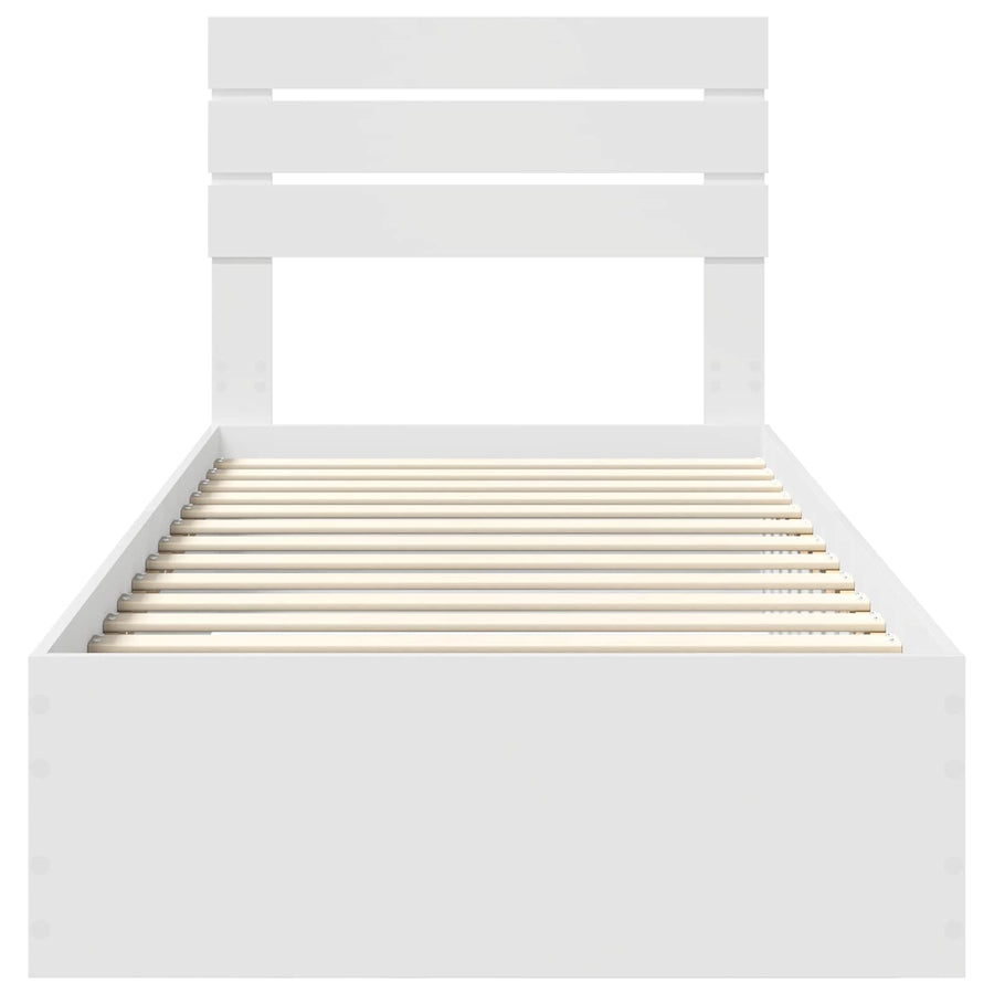 Bedframe met lade met hoofdeinde met opslag Bewerkt hout