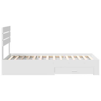 Bedframe met lade met hoofdeinde met opslag Bewerkt hout