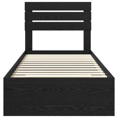 Bedframe met lade met hoofdeinde met opslag Bewerkt hout