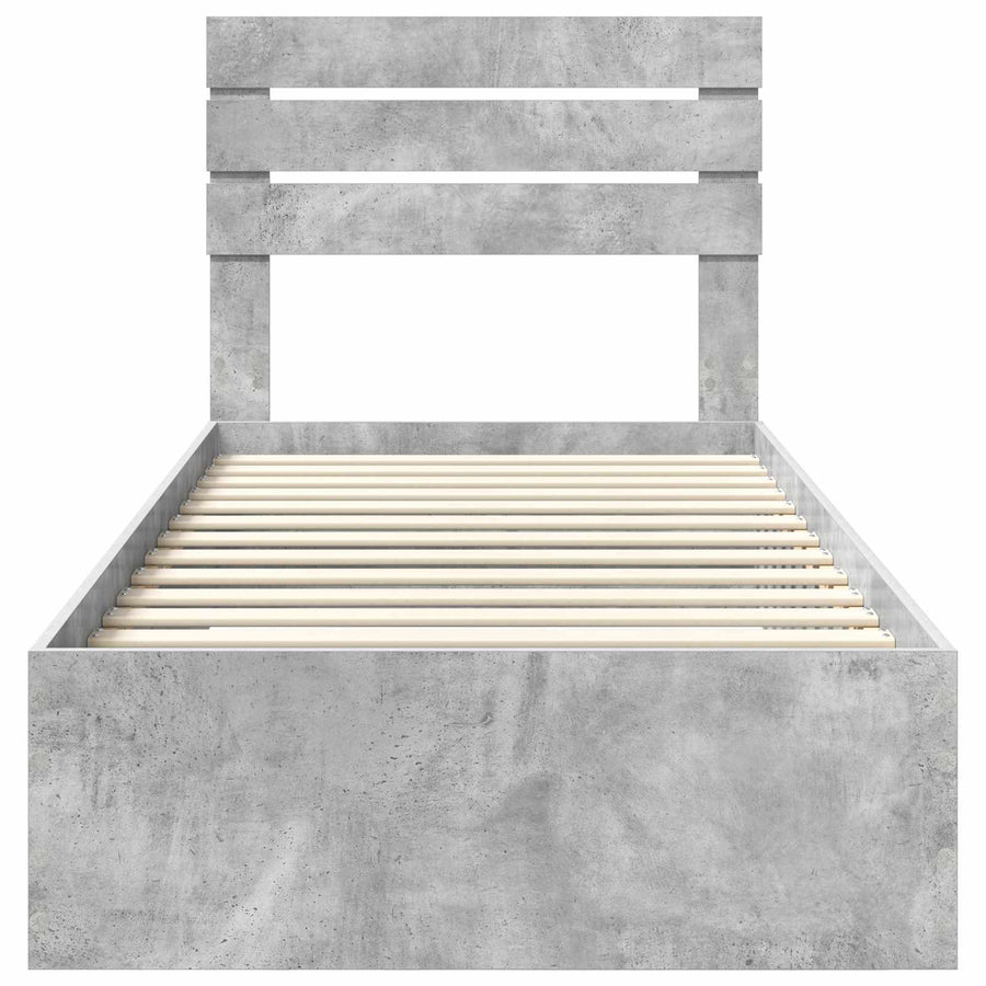 Bedframe met lade met hoofdeinde met opslag Bewerkt hout
