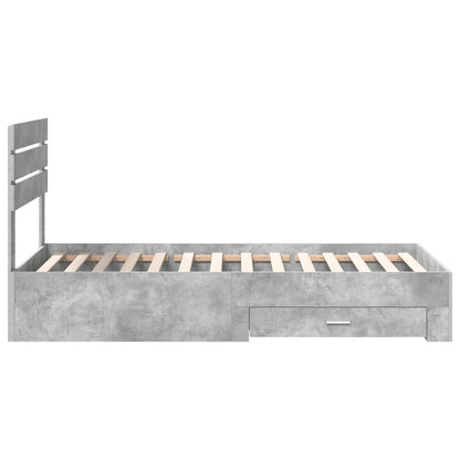 Bedframe met lade met hoofdeinde met opslag Bewerkt hout