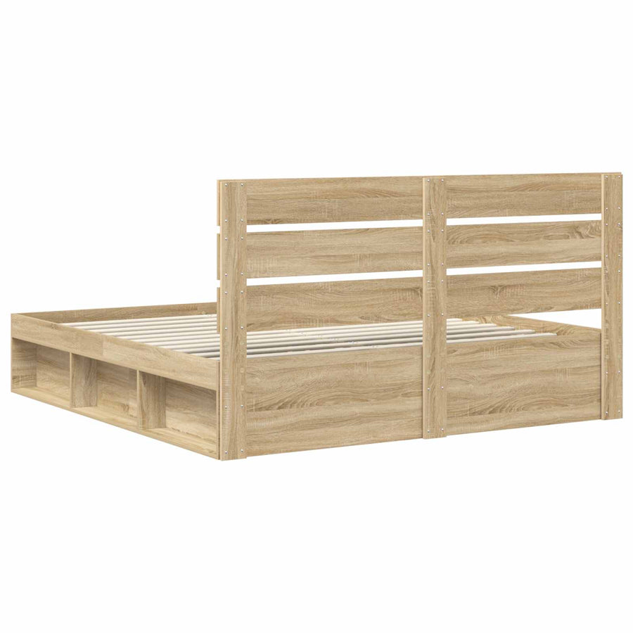 Bedframe met hoofdeinde Sonoma 200 x 200 cm Massief grenenhout
